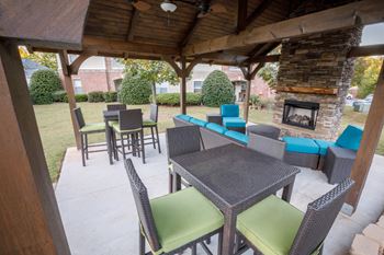 Picnic pavilion with poolside grilling